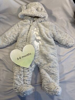 Disney Baby Light Gray Fleece Footie/Bunting Bag